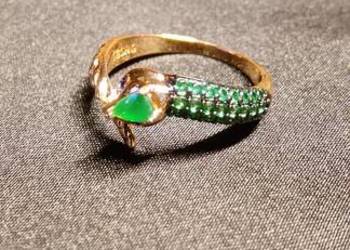 Pierścionek 585RG pozłacany wąż