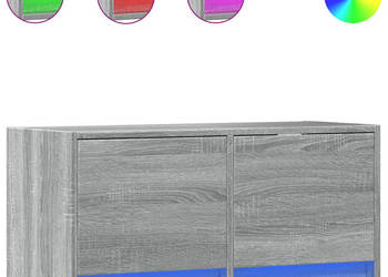Ścienna szafka TV z LED szary dąb sonoma 80x31x35 cm WM-852360