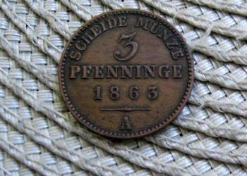 Niemcy ( Prusy ) 3 Pfenigi 1863r - A