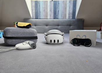 Gogle VR Meta Quest 3 128GB – Stan Bardzo Dobry + Akcesoria Gogle VR Meta Quest 3 128GB – Stan Bardzo Dobry + Akcesoria