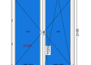 Okno Balkonowe 1760 x 2100 / 176x210 cm BIAŁE SŁ. RUCHOMY Okno Balkonowe 1760 x 2100 / 176x210 cm BIAŁE SŁ. RUCHOMY