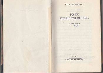 (7298) PO CO DZIEŃ ICH BUDZI (OPOWIADANIA) – FELIKS BRODOWSK