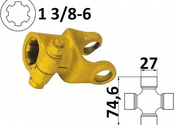 Widłak ciągnikowy 1 3/8-6, na krzyżak 27x74,6 mm 10002