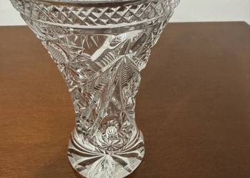 Wazonik kryształowy z czasów PRL lata 70 te 20 wieku Vintage mały