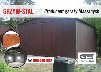 C72 Garaż blaszany BRĄZOWY - Magazyn Wiata - Hala Stalowa - GRZYWSTAL