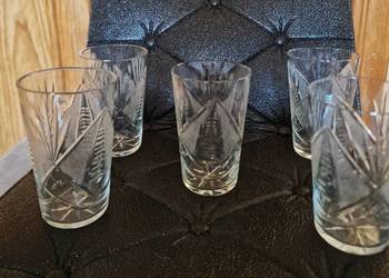 Szklanki kryształowe do napojów PRL