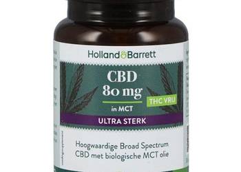 Holland & Barrett CBD 80mg MCT Ultra Sterk 30 Caps