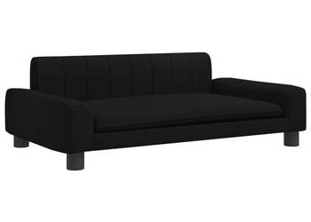 Sofa dla dzieci czarna 90x53x30 cm obita tkaniną WM-3196262