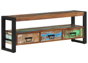 Szafka pod TV 120x30x45 cm lite drewno z odzysku WM-351671