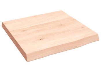 Blat stołu 40x40x(2-4)cm surowy lity dąb naturalną krawędzią WM-363861