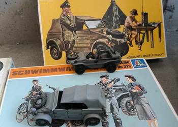 Modele wojskowe do sklejania w różnym stanie kompletacji