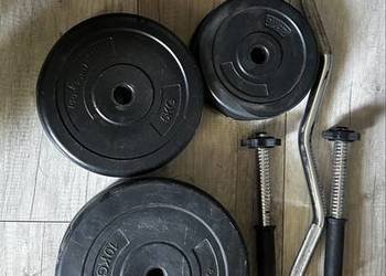Hantle gryf łamany obciążenie 37,5kg