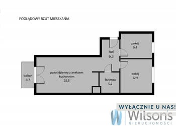 Mieszkanie Warszawa Krzyżówki 59.01m2 3-pok
