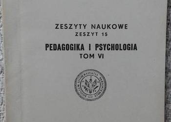 „Zeszyty naukowe” zeszyt 15 Pedagogika i Psychologia