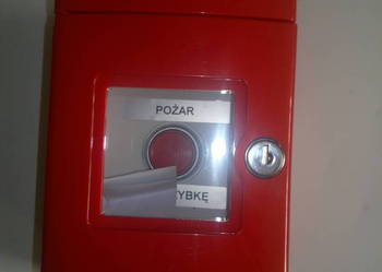 Przycisk ppoż. natynkowy czerwony W01, na kluczyk