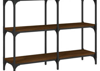 Stolik konsolowy brązowy dąb 100x29x75 cm WM-834104