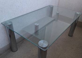 Stół/ława szklana prostokątna stan bardzo dobry - salon/taras