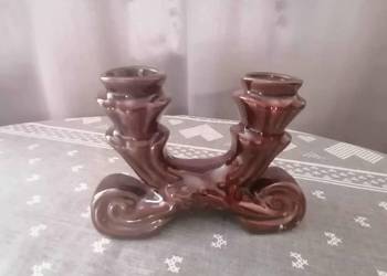 Świecznik dwuramienny PRL