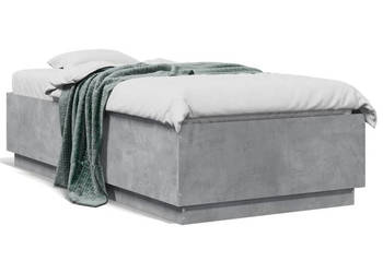 Rama łóżka szarość betonu materiał drewnopochodny 75x190 cm WM-3209761