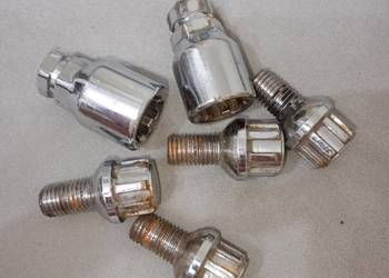 śruba, śruby zabezpieczające koła zestaw M12x1,5x17mm kulowe używane