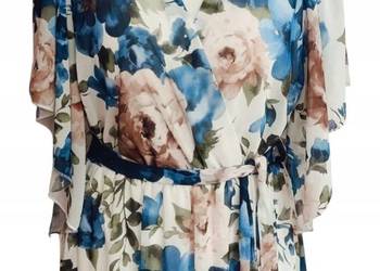 Elegancka sukienka na wesele, komunię szyfonowa biust-110cm