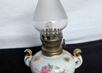 Lampa naftowa ręcznie malowana