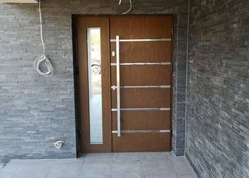 ++ Drzwi Zewnętrzne Wejściowe Drewniane ANTABA INOX ++