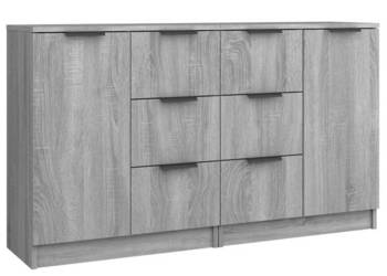 Komody 2 szt. szary dąb sonoma 60x30x70 cm WM-3115794