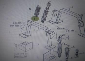 Amortyzatory kabiny Renault 110,54 120,54 155,54 Ares Claas