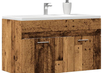 Szafka pod umywalkę stare drewno 90x385x46 cm WM-856215