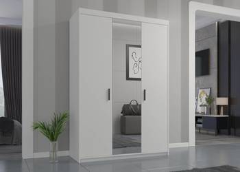 Trzydrzwiowa szafa 133 cm z lustrem - szybka wysyłka