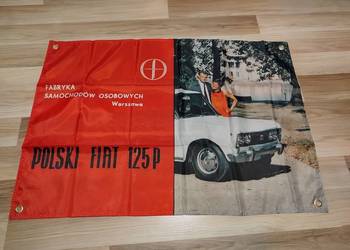 Baner reklamowy billboard plakat90x60cm mocny Fiat 125p FSO 126p martini ra