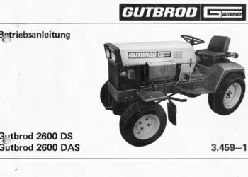 Gutbrod 2600 DS Gutbrod 2600 DAS  instrukcja obsługi