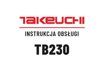 DTR Instrukcja obsługi, katalog, UDT - serwis - Takeuchi TB230