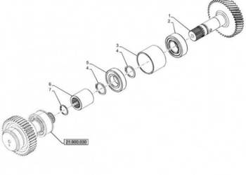 New Holland T6070 Wałek zębaty 43t 84243987