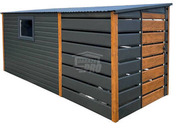 Schowek Domek Ogrodowy 3x2m + wiata 2m  2x Drzwi okno dach GP554