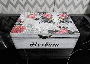 Herbaciarka róże decoupage