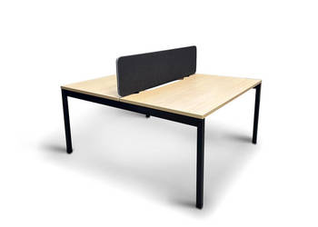 Biurko mdd Ogi u Bench szary orzech/ czarne
