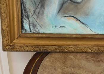 Tadeusz Kantor - Abstrakcja Zakochani - Bolesne Pożegnanie - Obraz Pastel