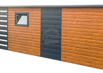 Schowek - Domek ogrodowy 5x3,5m  wiata 1,5m  okno drewnopodobny ID783