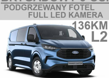 Ford Transit Custom L2 136KM 6-os. Brygadowy Trend Niska Cena ! Kamera Czu…