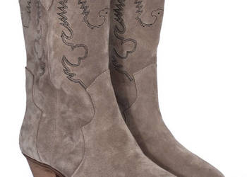 Kowbojki zamszowe na obcasie bez (roz 36 - 41)