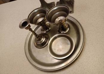 Stare świeczniki talerz podstawka