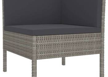 vidaXL 5-cz. zestaw wypoczynkowy do ogrodu, poduszki, szary(SKU:3094366)