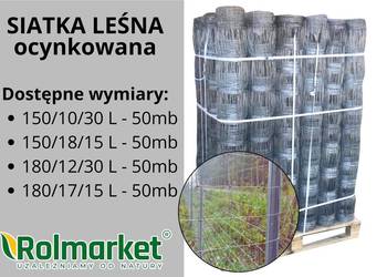 Siatka leśna metal ocynkowana Polska ogrodzeniowa MIX wymiary SKOBLE Gratis