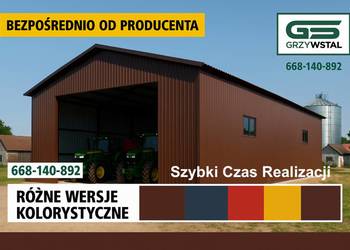 BRĄZ -RAL / WIATA / MAGAZYN GARAŻ BLASZANY / Konstrukcja  -  GRZYWSTAL