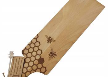 Długa Deska Do Krojenia Kuchenna z Rączką Prezent Dla Pszczelarza
