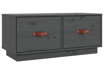Szafka pod TV szara 80x34x35 cm lite drewno sosnowe WM-818242