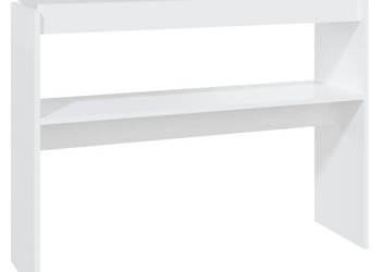 Stolik konsolowy biały 102x30x80 cm materiał drewnopochodny WM-808323