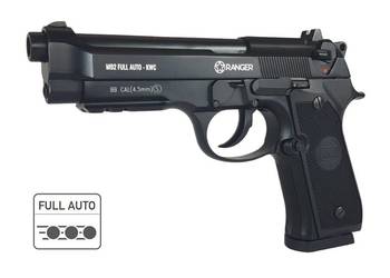 PISTOLET WIATRÓWKA RANGER M92 FULL AUTO BLOWBACK K.4,5BBS 18-STRZAŁ.